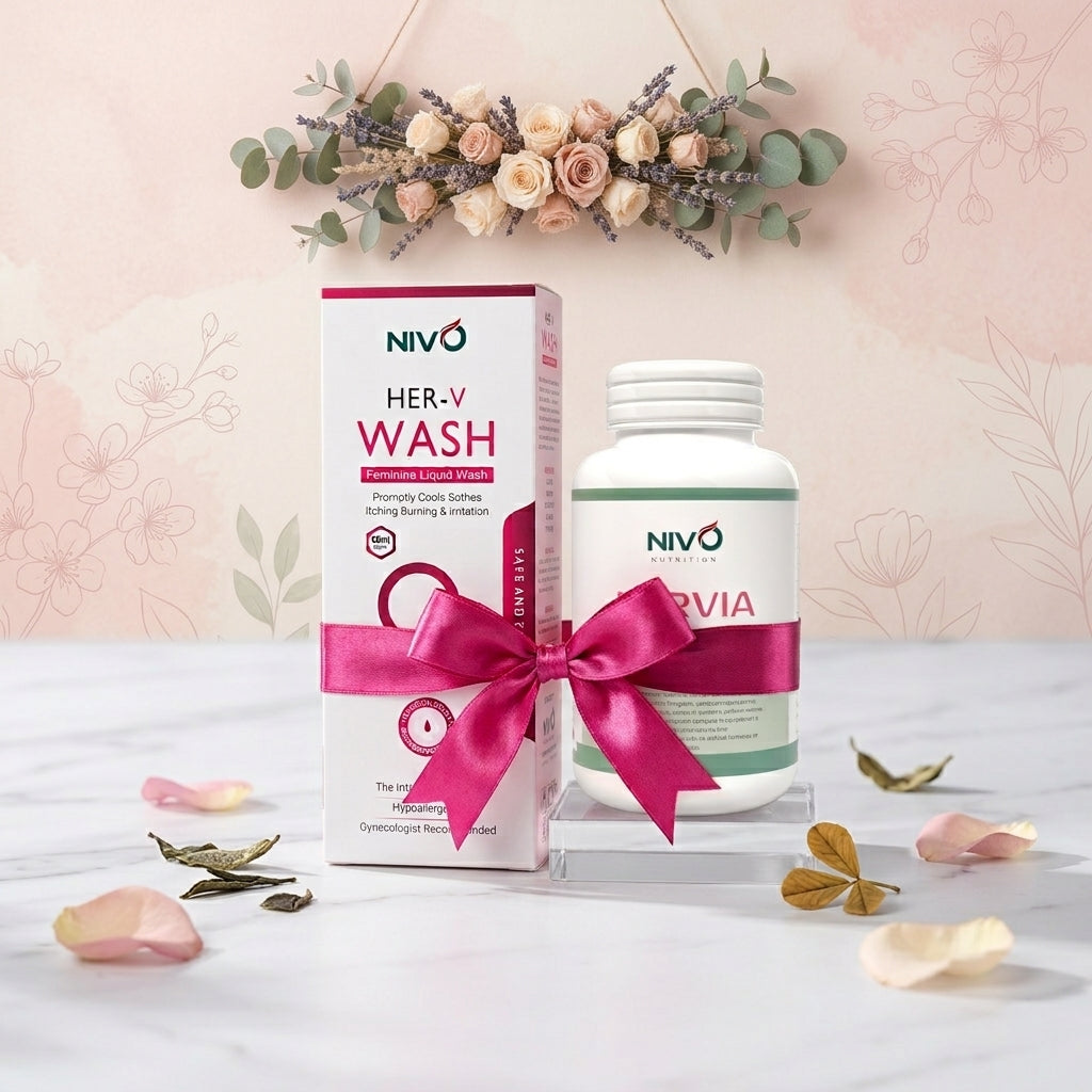Hervia & HER V Feminine Wash Combo Pack | Nivo Nutrition